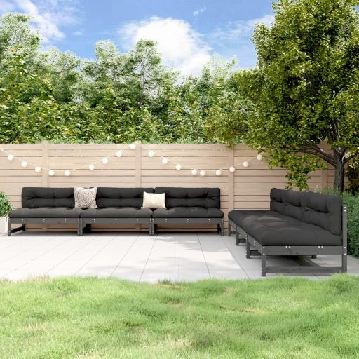 vidaXL 6-tlg. Garten-Lounge-Set Massivholz Kiefer