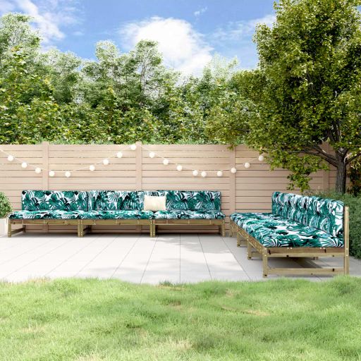 vidaXL 6-tlg. Garten-Lounge-Set Massivholz Kiefer