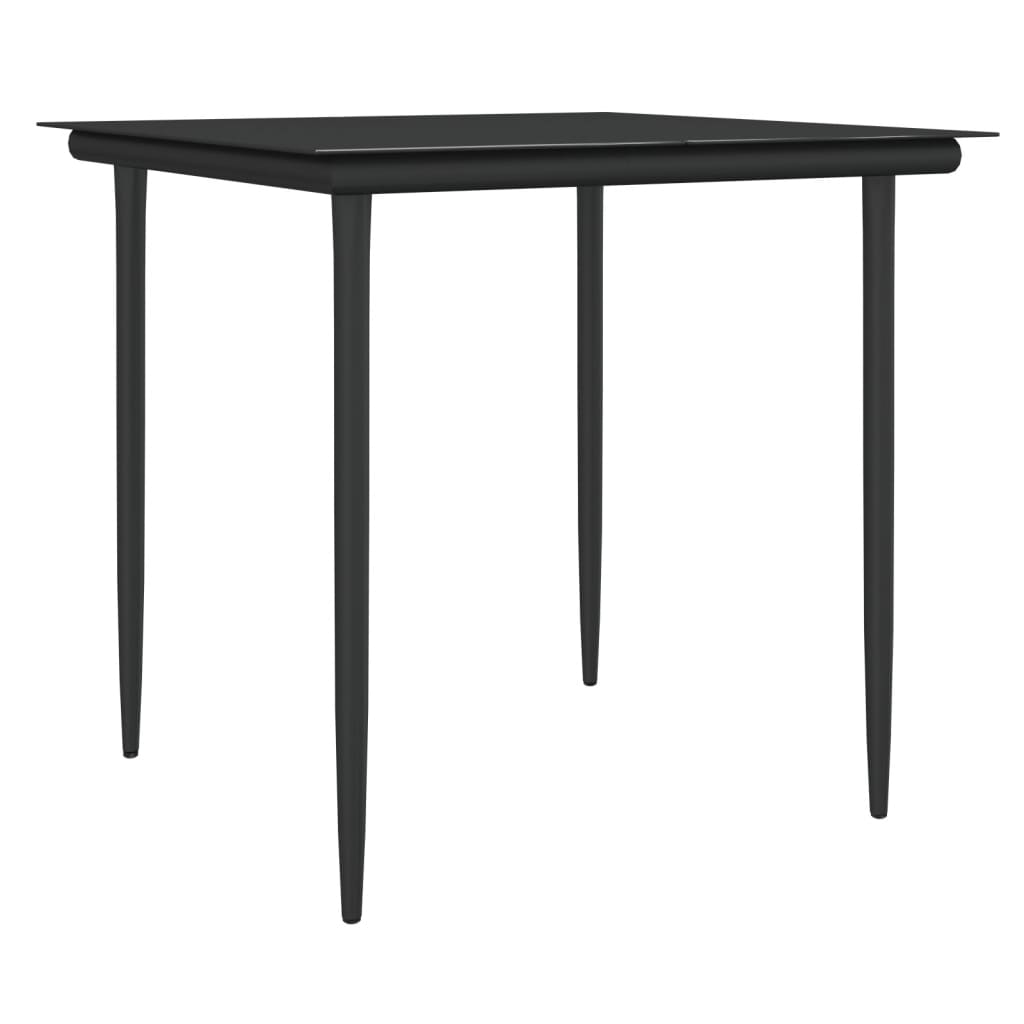 vidaXL 3-tlg. Garten-Essgruppe mit Kissen Poly Rattan und Stahl