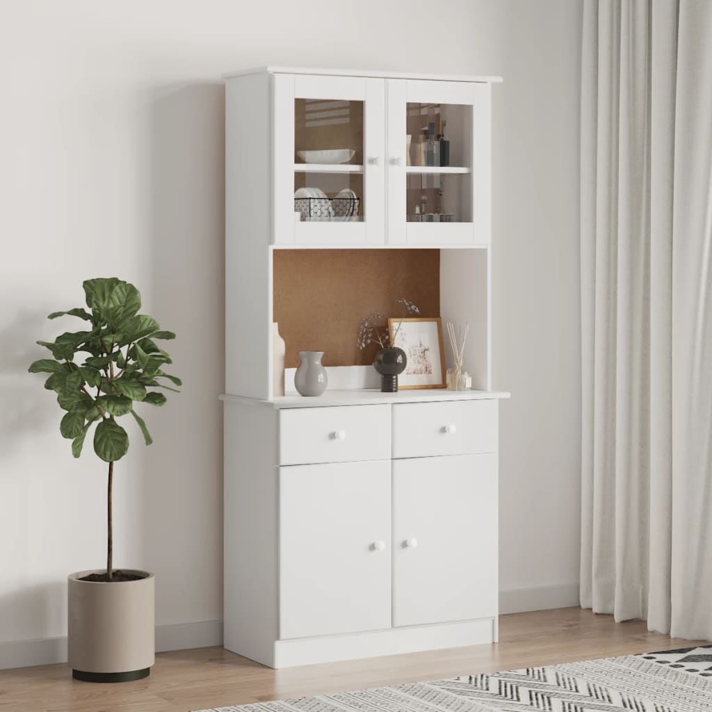 vidaXL Highboard ALTA 77x35x165 cm Massivholz Kiefer
