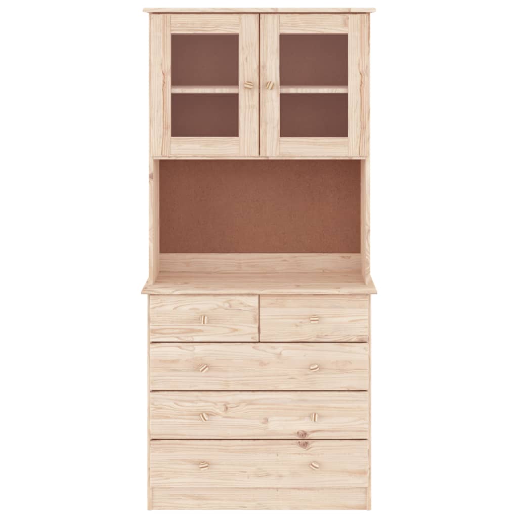 vidaXL Highboard ALTA 77x35x165 cm Massivholz Kiefer