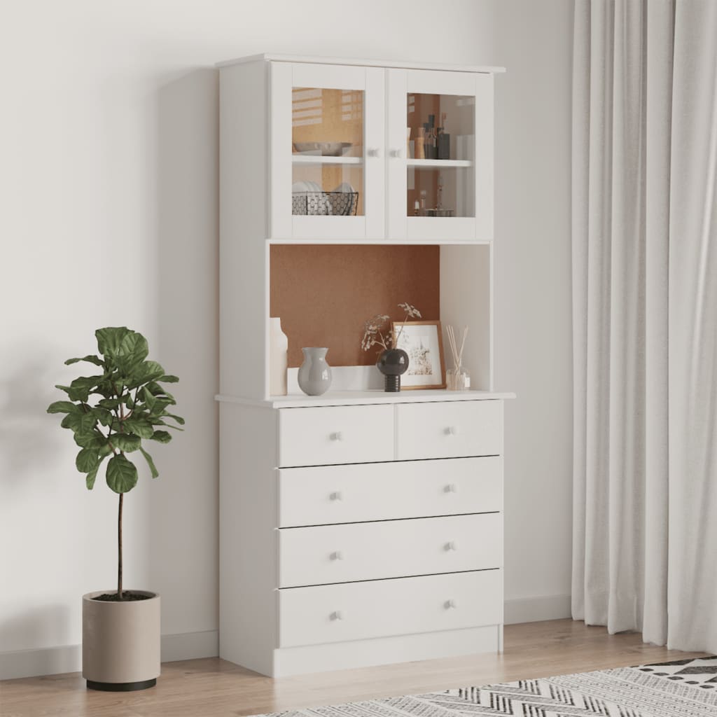 vidaXL Highboard ALTA 77x35x165 cm Massivholz Kiefer