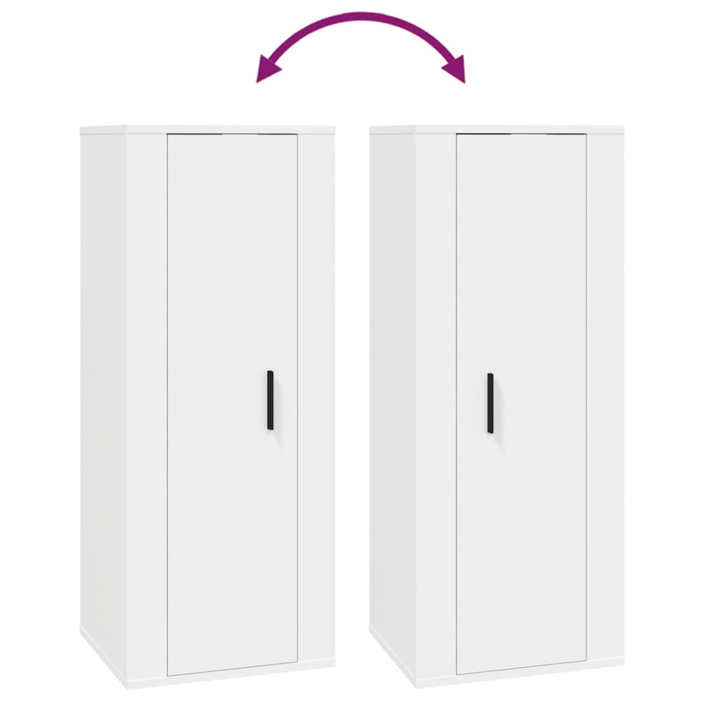 vidaXL 5-tlg. TV-Schrank-Set Weiß Holzwerkstoff