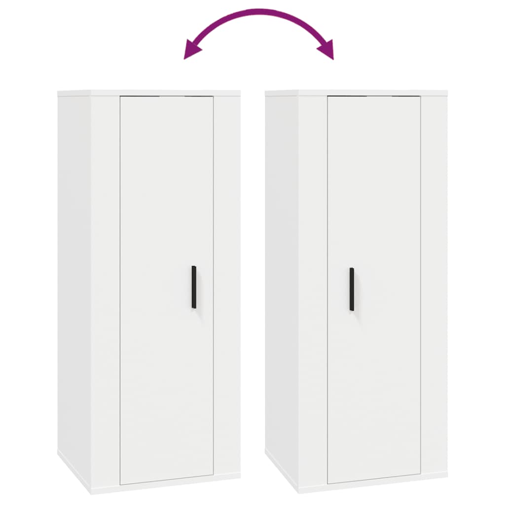 vidaXL 6-tlg. TV-Schrank-Set Weiß Holzwerkstoff