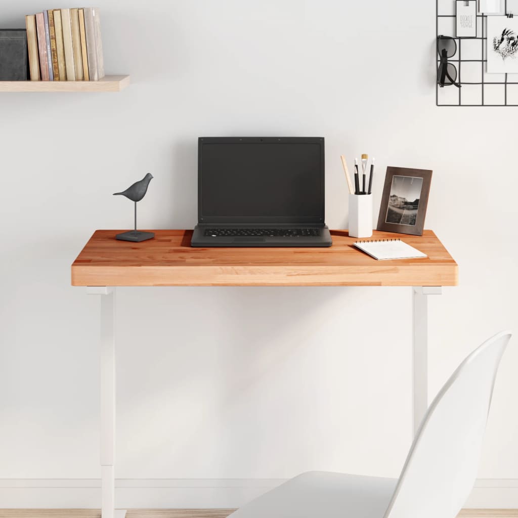 vidaXL Tischplatte 80x40x1,5 cm Rechteckig Massivholz Buche