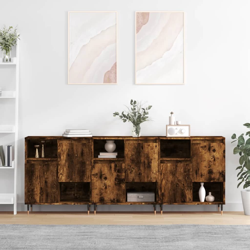vidaXL Sideboards 2 Stk. Sonoma-Eiche Holzwerkstoff