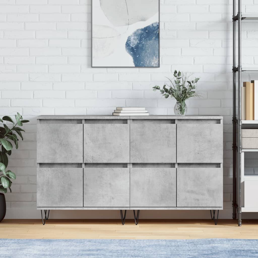 vidaXL Sideboards 2 Stk. Sonoma-Eiche Holzwerkstoff