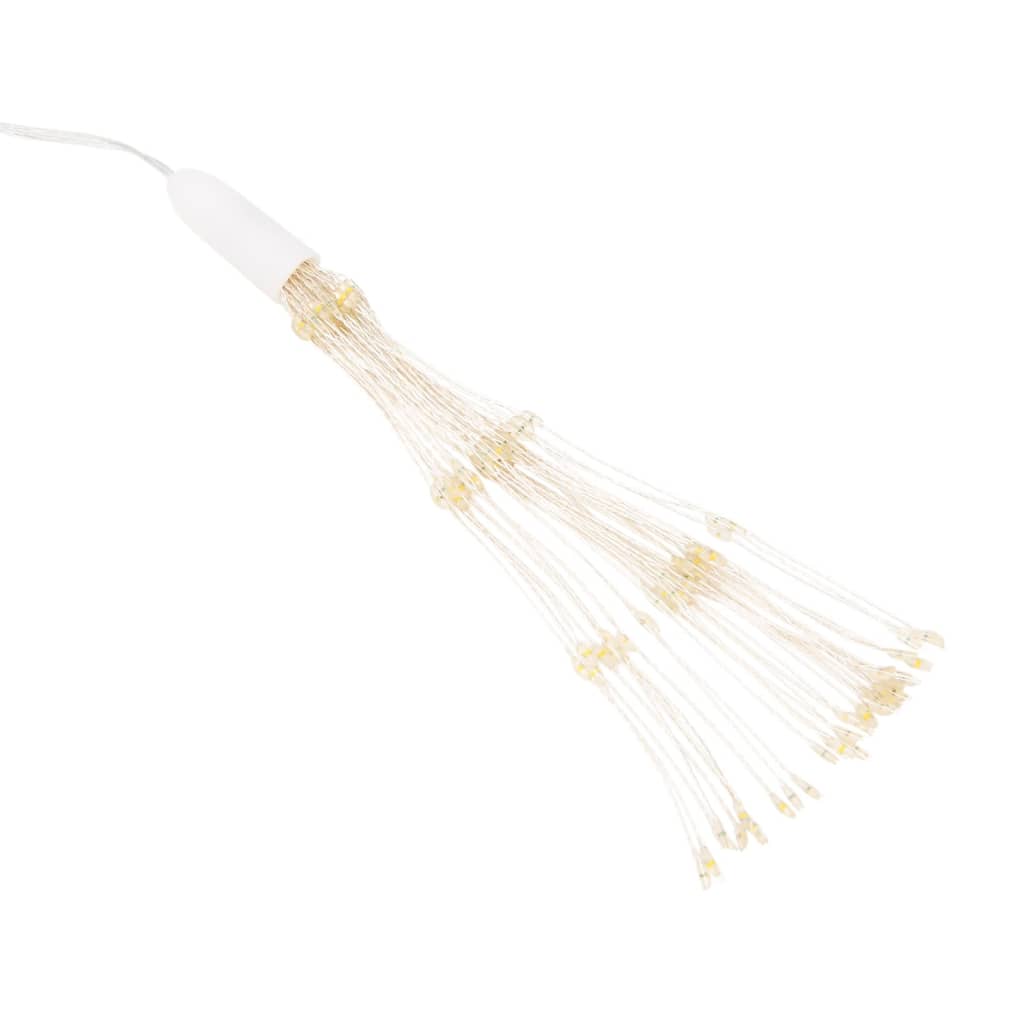 vidaXL Weihnachtsbeleuchtungen Feuerwerk 2 Stk. 140 LEDs Warmweiß 17cm