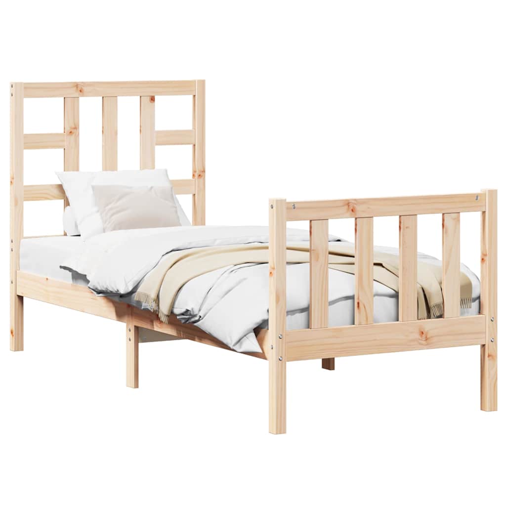 vidaXL Massivholzbett ohne Matratze Kiefernholz