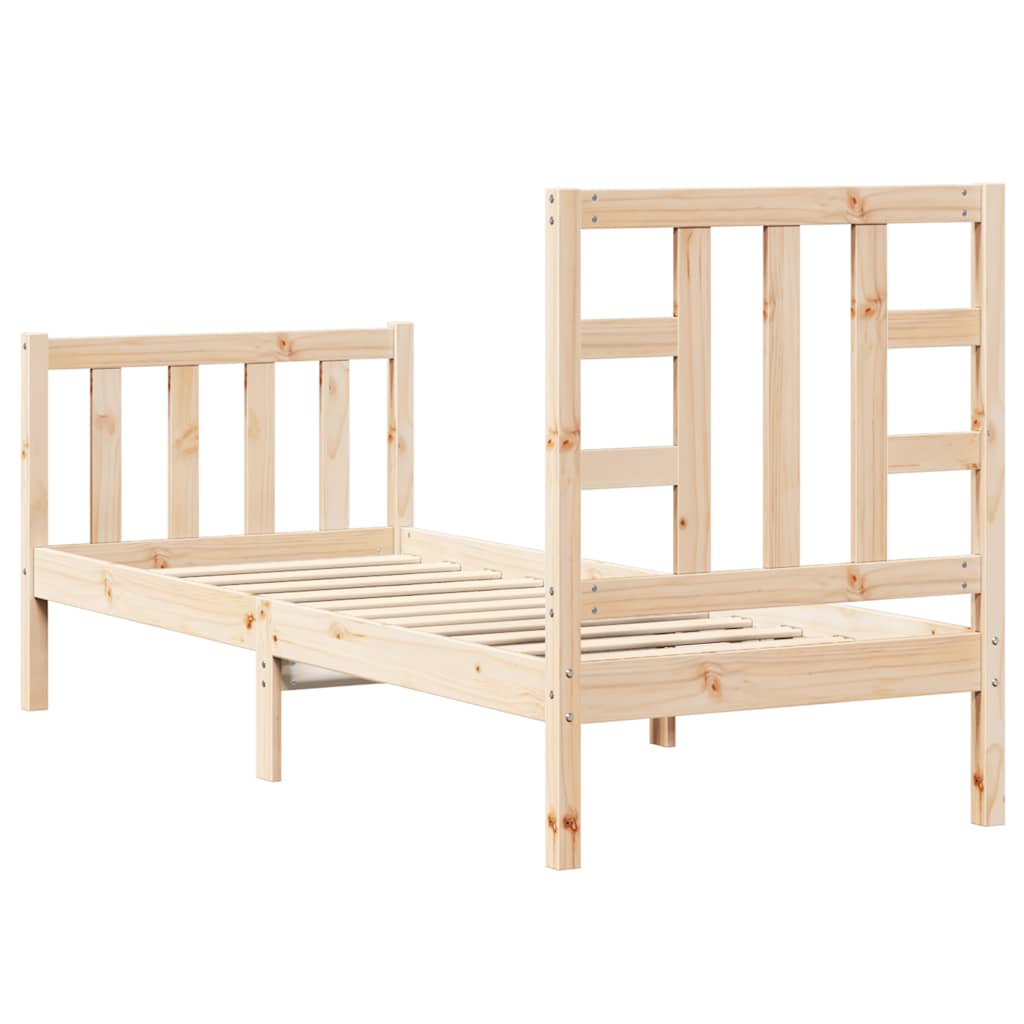 vidaXL Massivholzbett ohne Matratze Kiefernholz