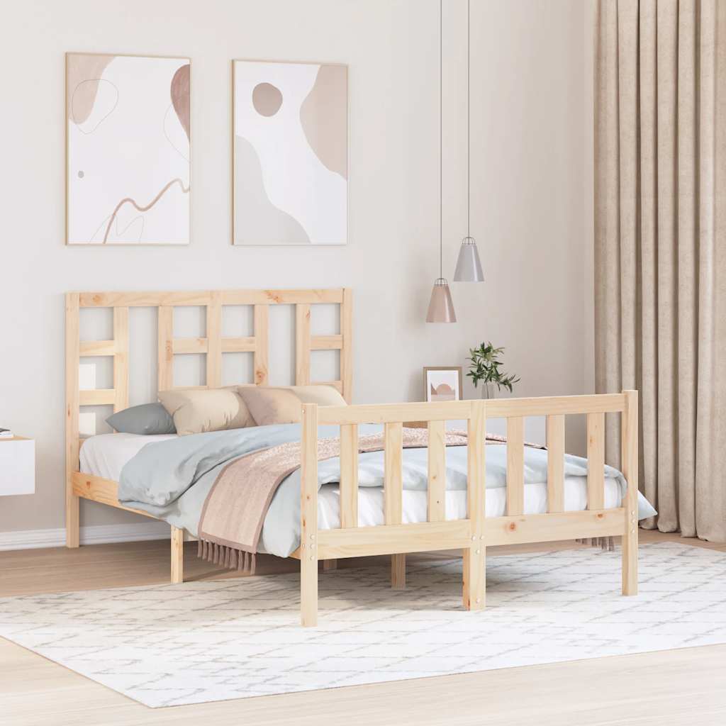 vidaXL Massivholzbett ohne Matratze Kiefernholz