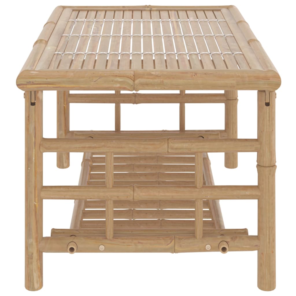 vidaXL 2-tlg. Garten-Lounge-Set mit Dunkelgrauen Kissen Bambus