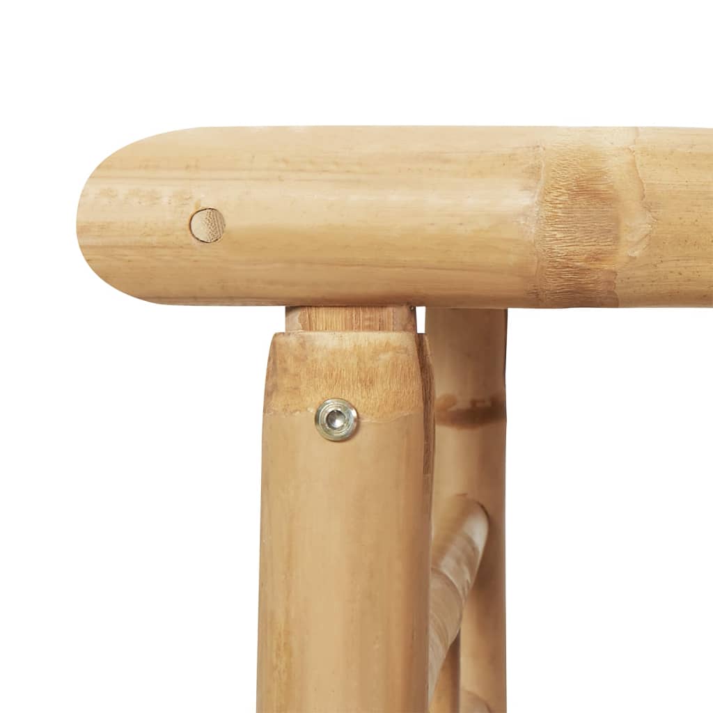 vidaXL 2-tlg. Garten-Lounge-Set mit Dunkelgrauen Kissen Bambus