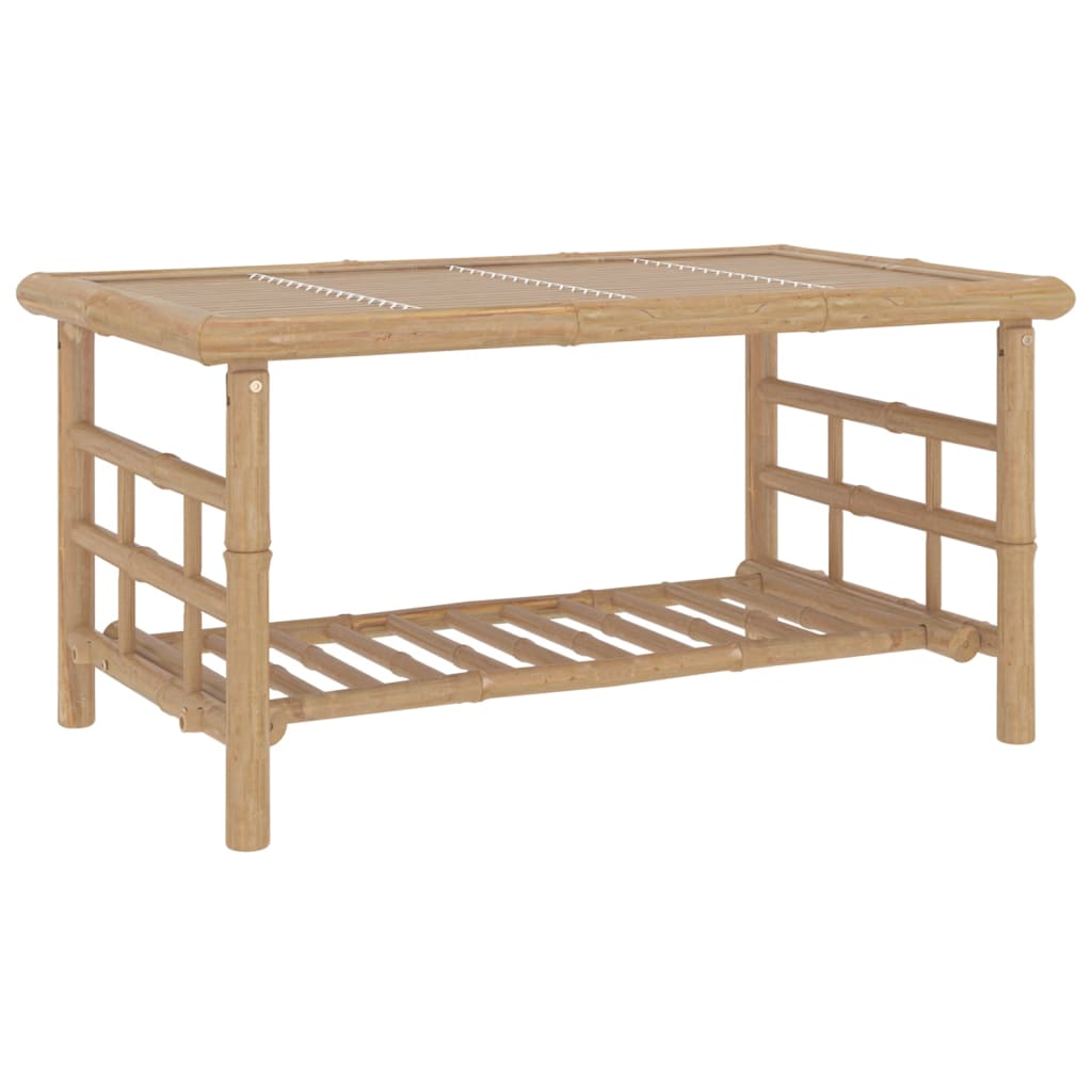 vidaXL 2-tlg. Garten-Lounge-Set mit Dunkelgrauen Kissen Bambus