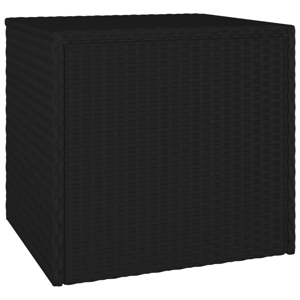 vidaXL Beistelltische 3 Stk. Schwarz Poly Rattan
