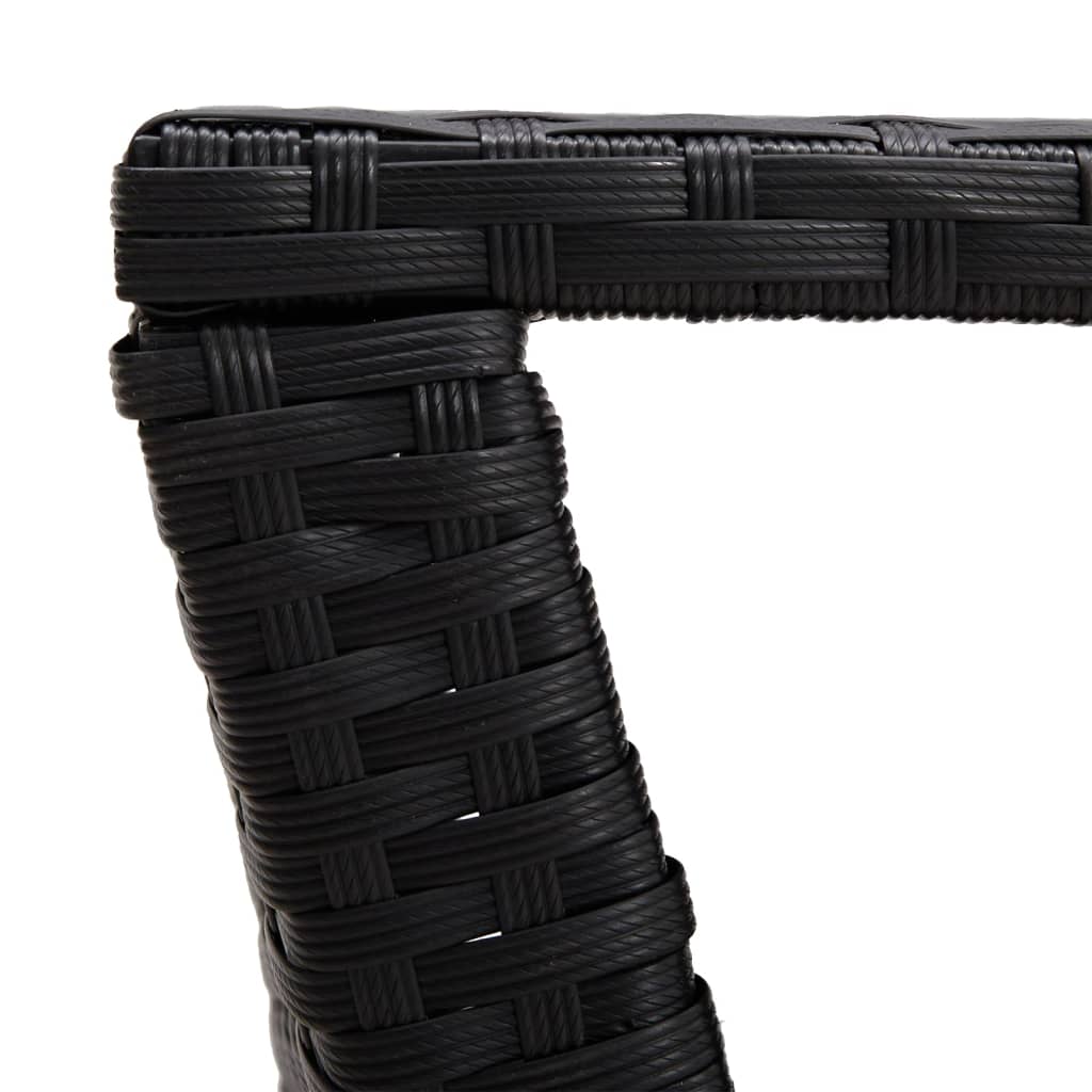 vidaXL Couchtisch Schwarz 100x50x40 cm Poly Rattan