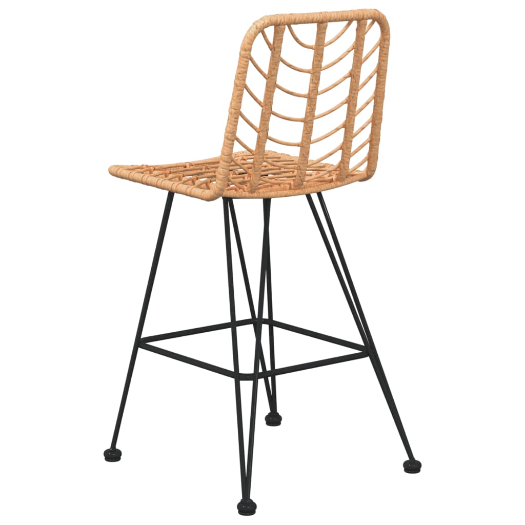 vidaXL Barhocker 2 Stk. 45x56x103,5 cm PE-Rattan und Stahl