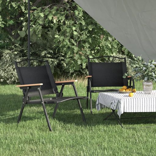 vidaXL Campingstühle 2 Stk. Beige 54x43x59 cm Oxford-Gewebe