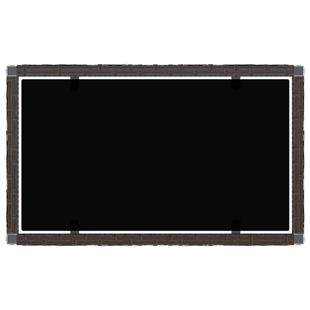 vidaXL 4-tlg. Garten-Lounge-Set mit Kissen Braun Poly Rattan