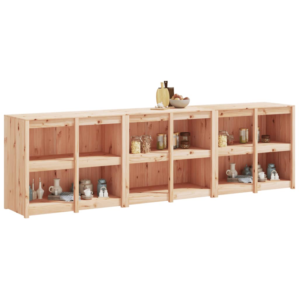 vidaXL Outdoor-Küchenschränke 3 Stk. Massivholz Kiefer
