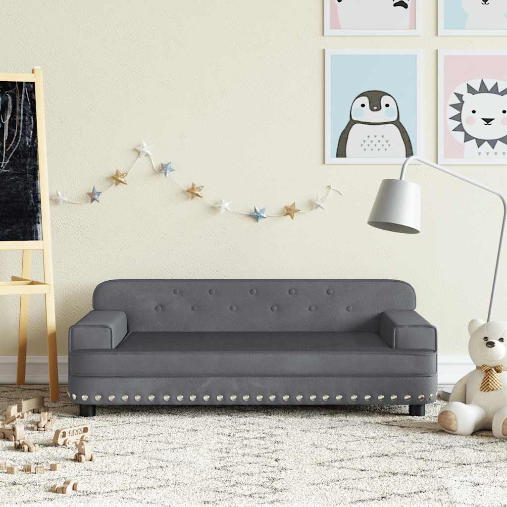 vidaXL Kindersofa Creme 90x53x30 cm Stoff