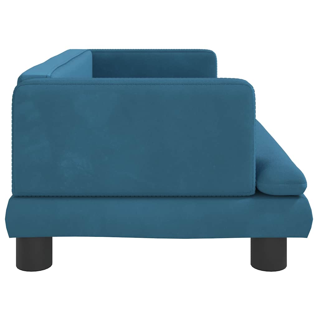 vidaXL Kindersofa Blau 80x45x30 cm Samt