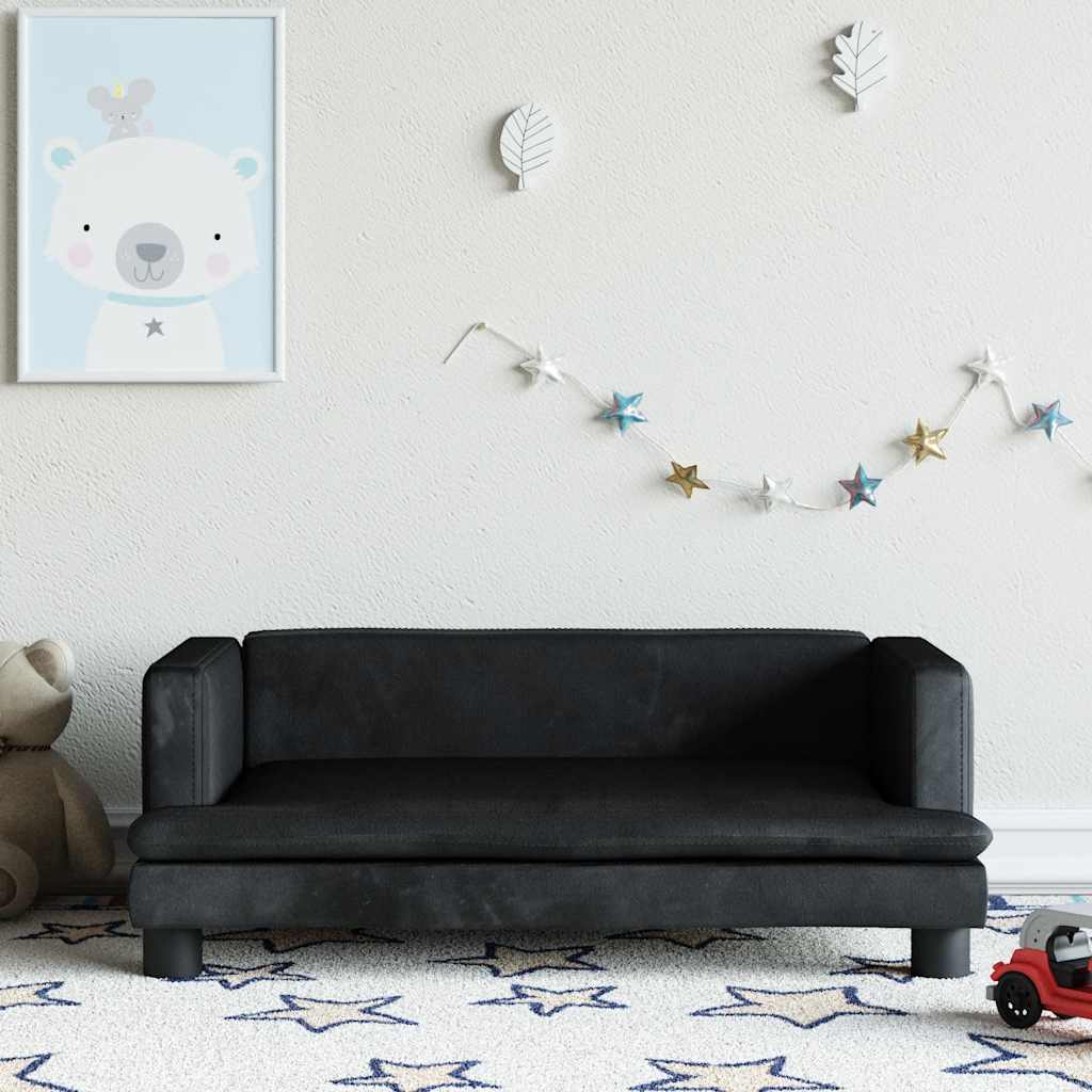 vidaXL Kindersofa Blau 80x45x30 cm Samt