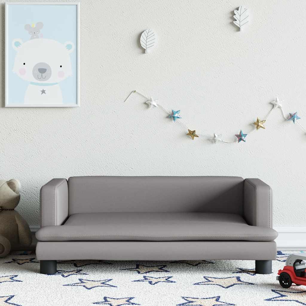 vidaXL Kindersofa Schwarz 80x45x30 cm Kunstleder