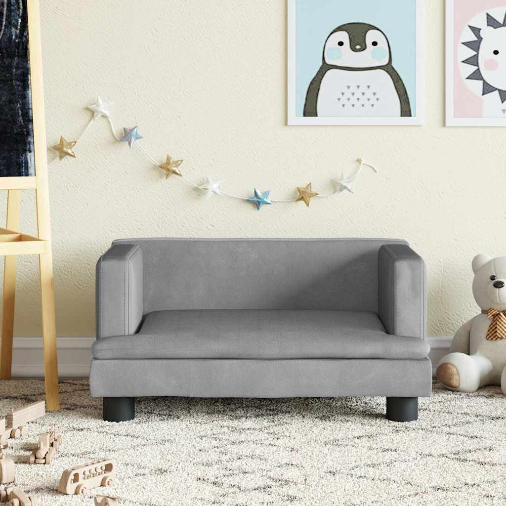vidaXL Kindersofa Blau 80x45x30 cm Samt