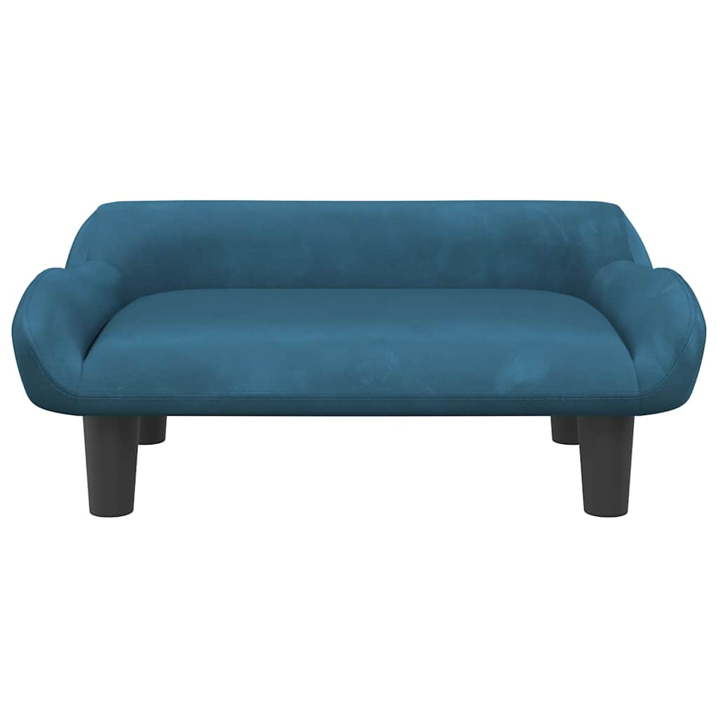 vidaXL Kindersofa Blau 70x40x24 cm Samt