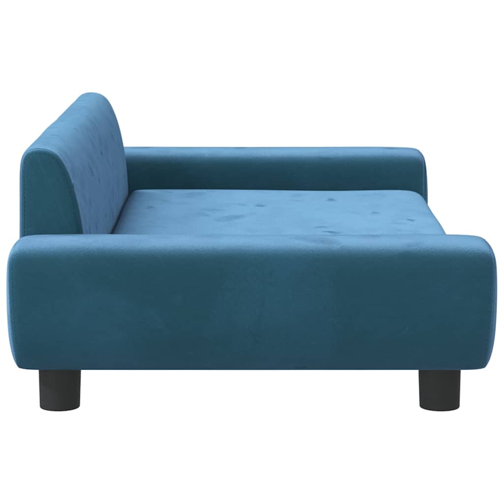 vidaXL Kindersofa Blau 100x54x33 cm Samt
