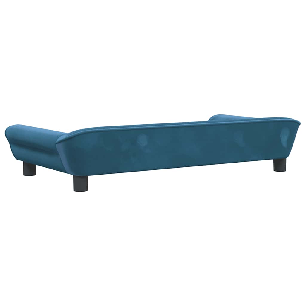 vidaXL Kindersofa Blau 100x50x26 cm Samt