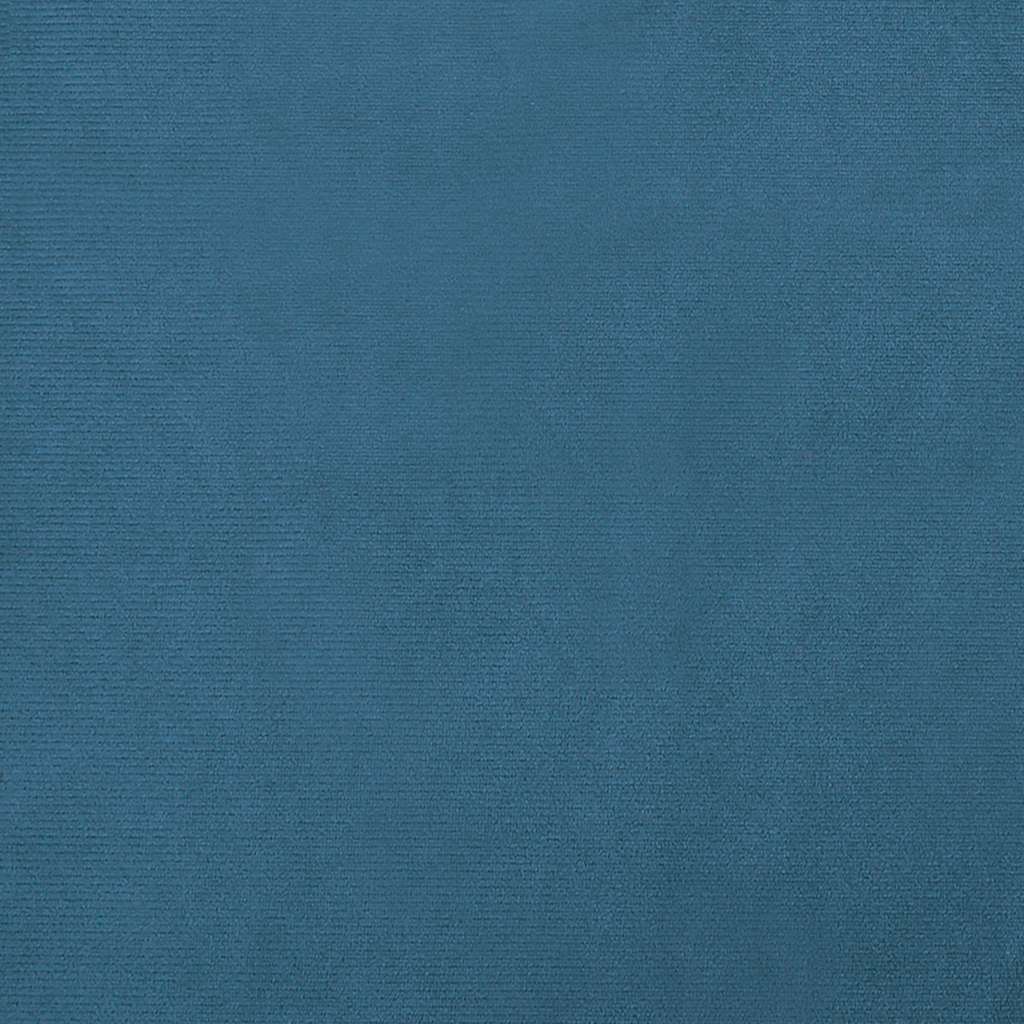 vidaXL Kindersofa mit Hocker Blau 100x50x30 cm Samt