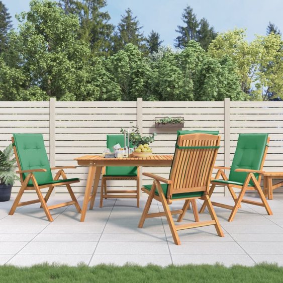 vidaXL Gartenstühle mit Kissen 2 Stk. Massivholz Teak