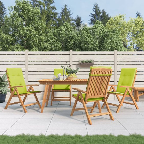 vidaXL Gartenstühle mit Kissen 2 Stk. Massivholz Teak