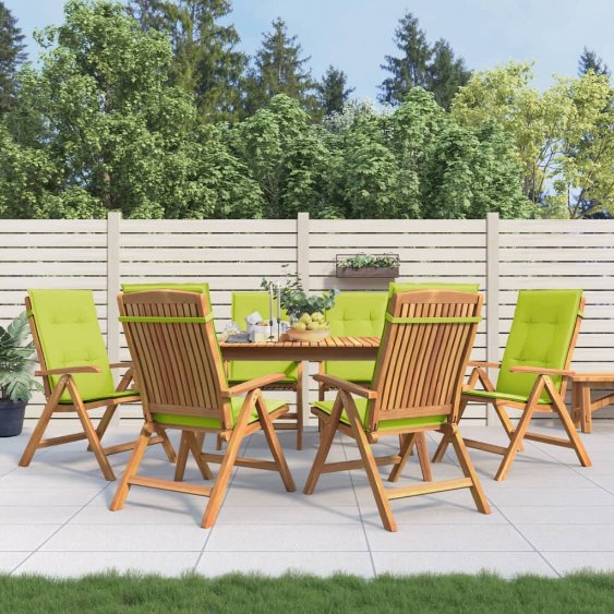 vidaXL Gartenstühle mit Kissen 2 Stk. Massivholz Teak