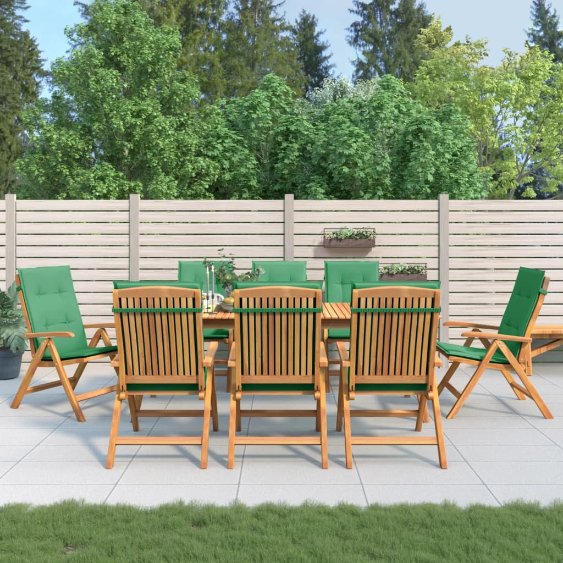 vidaXL Gartenstühle mit Kissen 2 Stk. Massivholz Teak