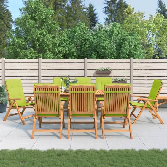 vidaXL Gartenstühle mit Kissen 2 Stk. Massivholz Teak