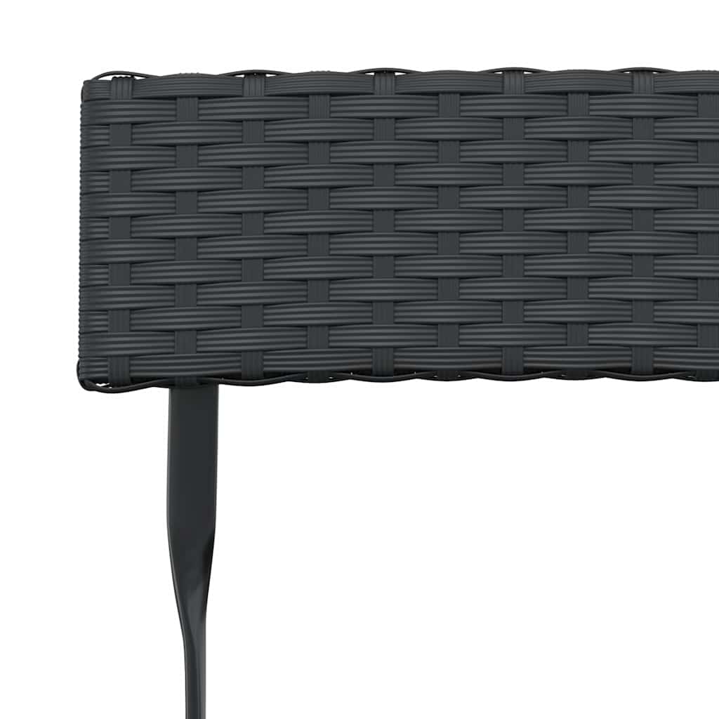 vidaXL 3-tlg. Bistro-Set Klappbar Schwarz Poly Rattan