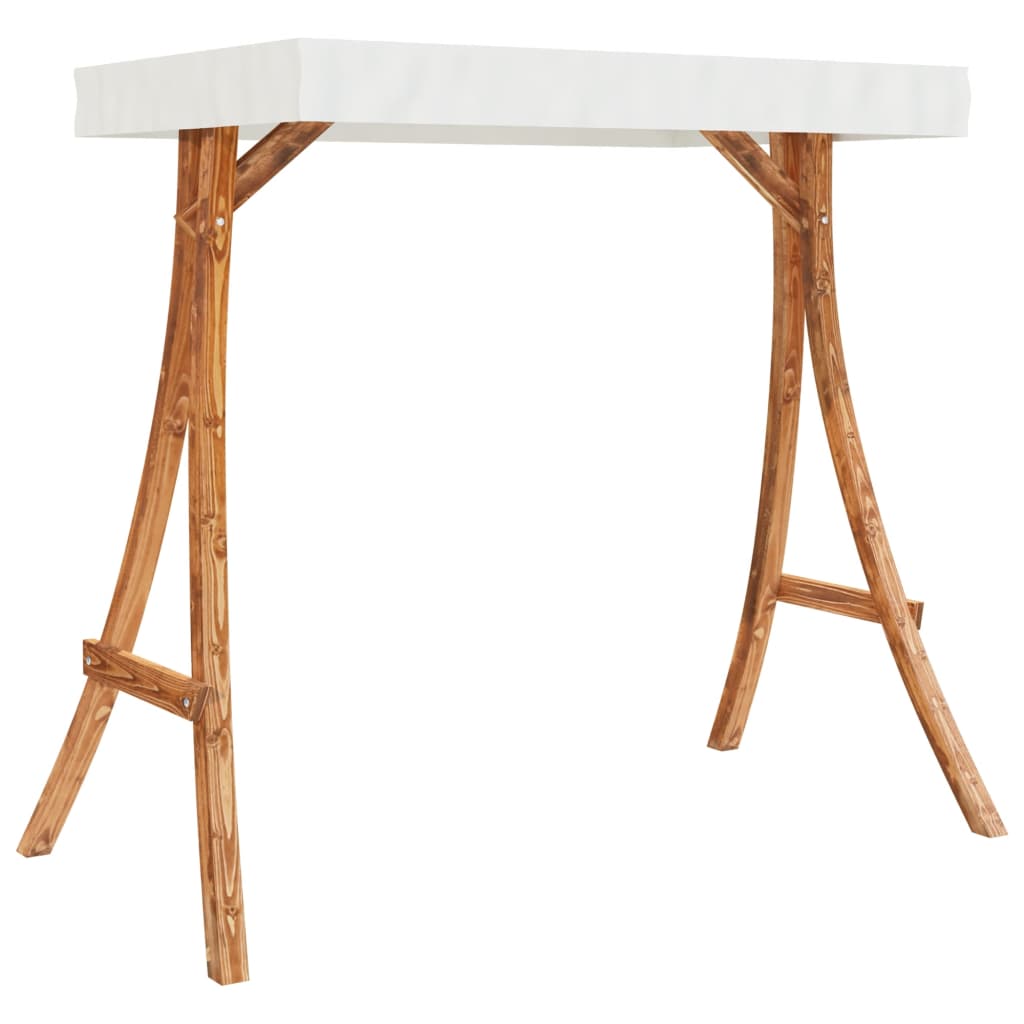 vidaXL Hollywoodschaukel mit Dach Massivholz Fichte mit Teak-Finish