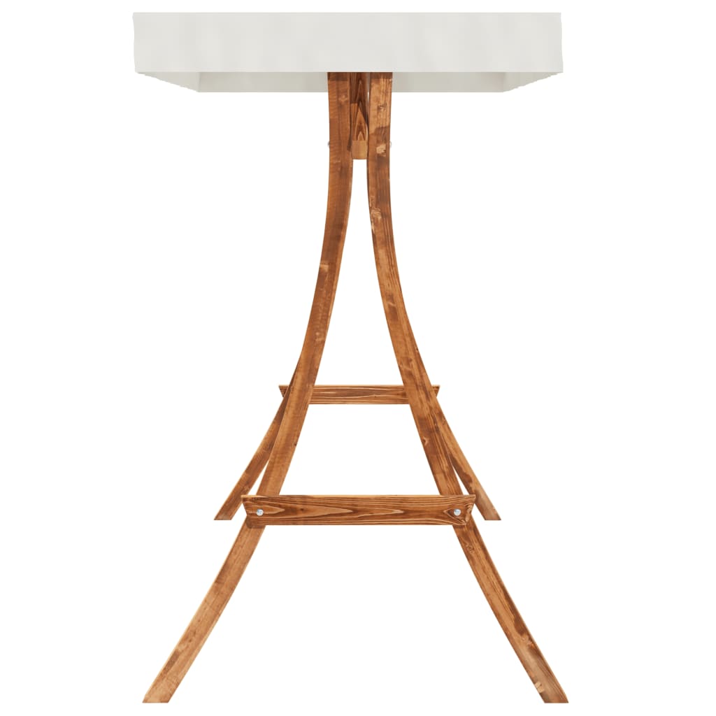 vidaXL Hollywoodschaukel mit Auflage und Dach Massivholz Fichte