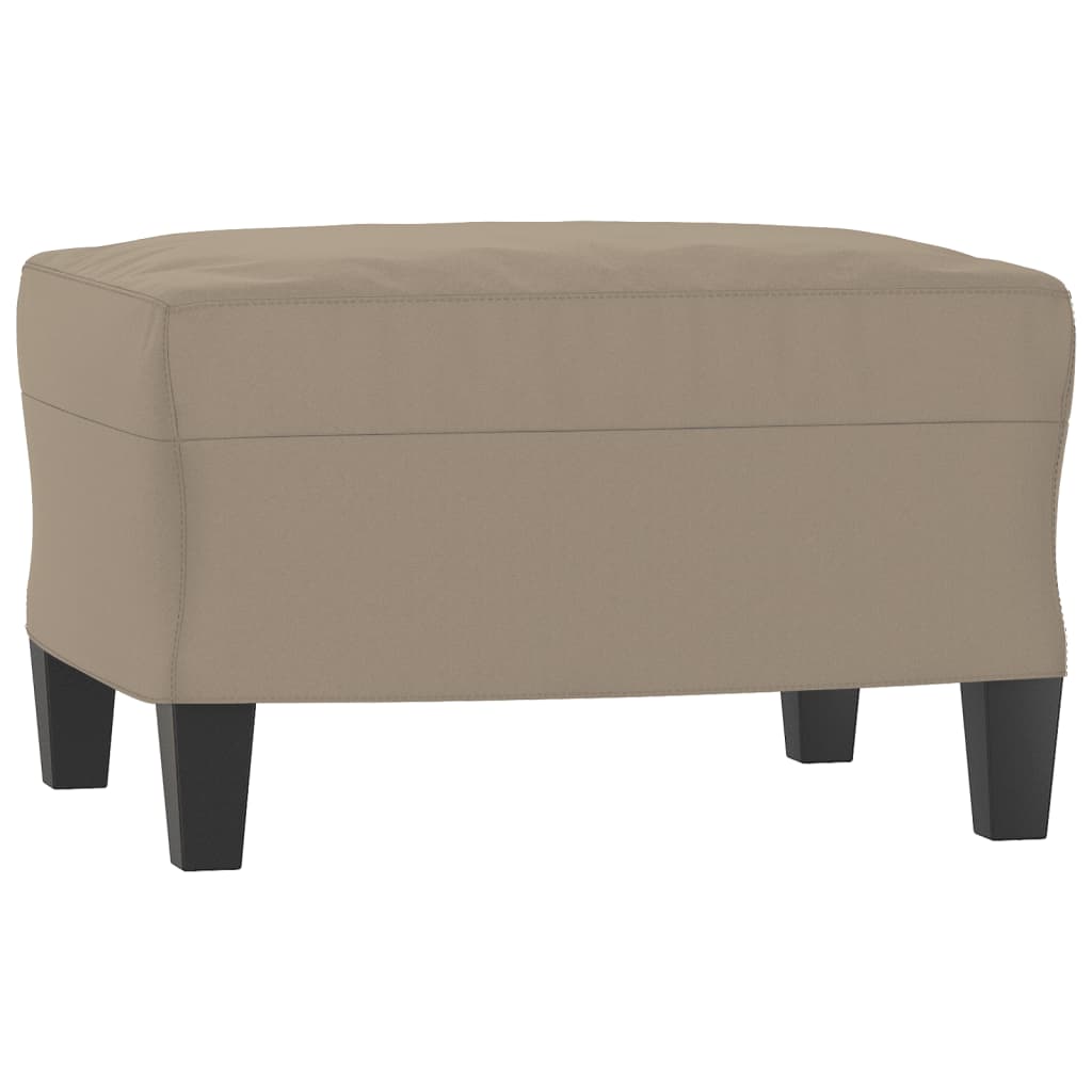 vidaXL Sessel mit Hocker Taupe 60 cm Mikrofasergewebe