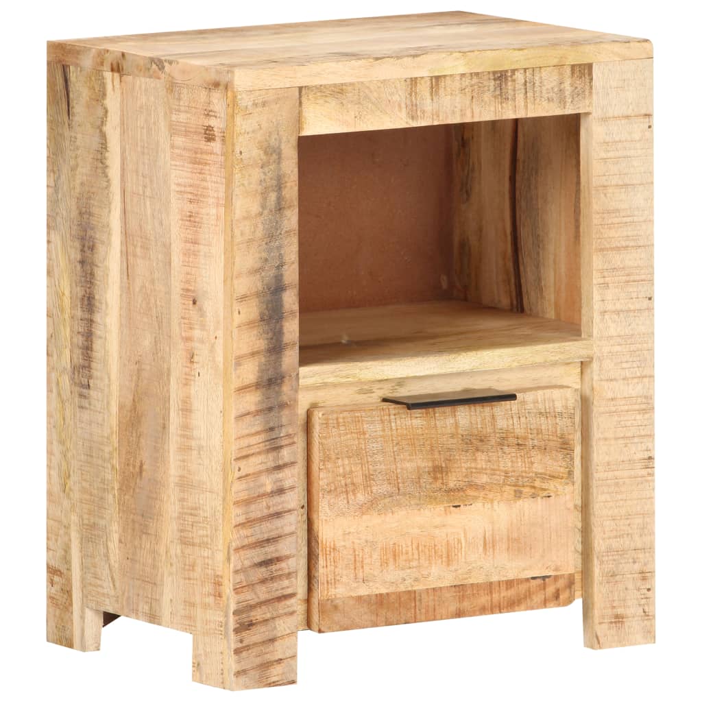 vidaXL Nachttisch 40x30x50 cm Raues Mangoholz