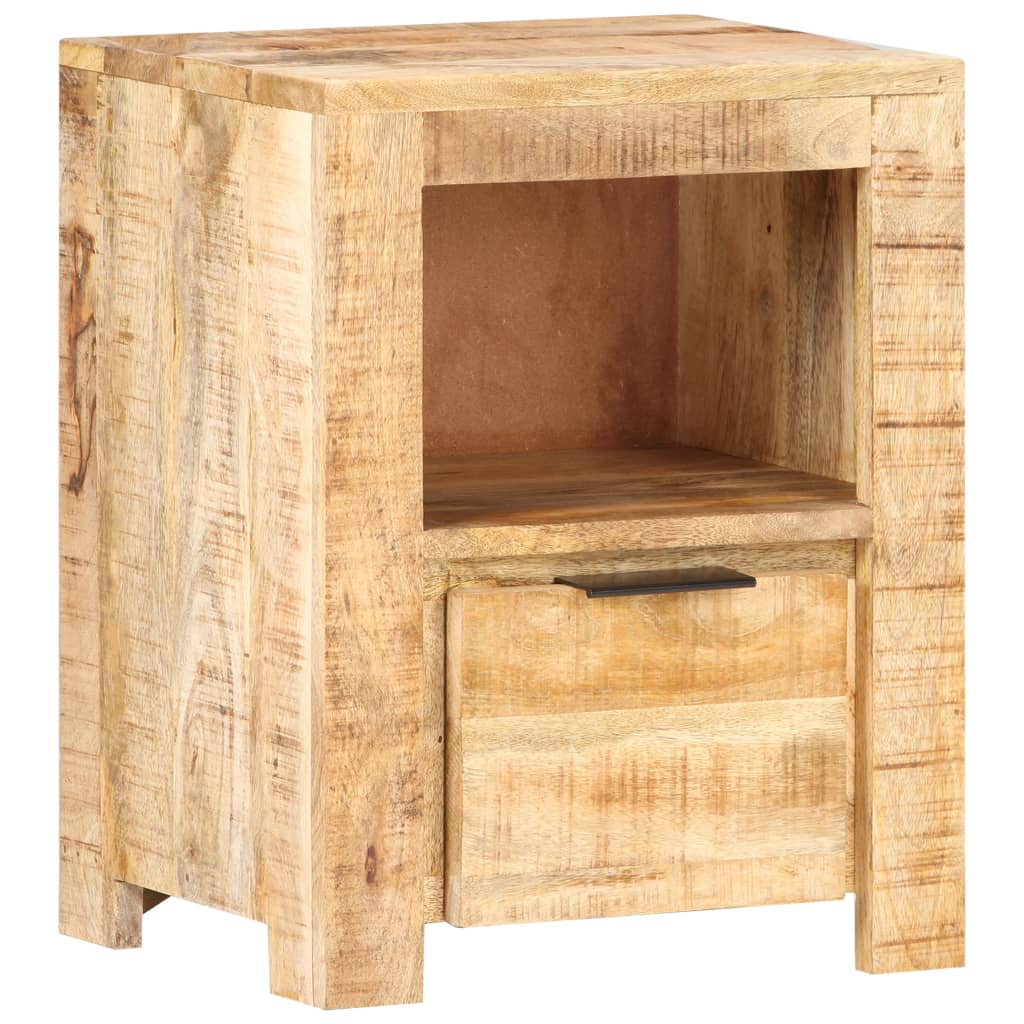 vidaXL Nachttisch 40x30x50 cm Raues Mangoholz