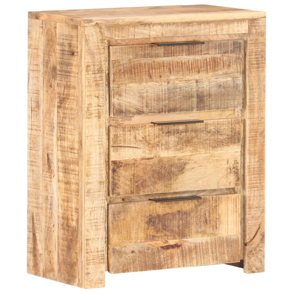 vidaXL Sideboard 59x33x75 cm Raues Mangoholz