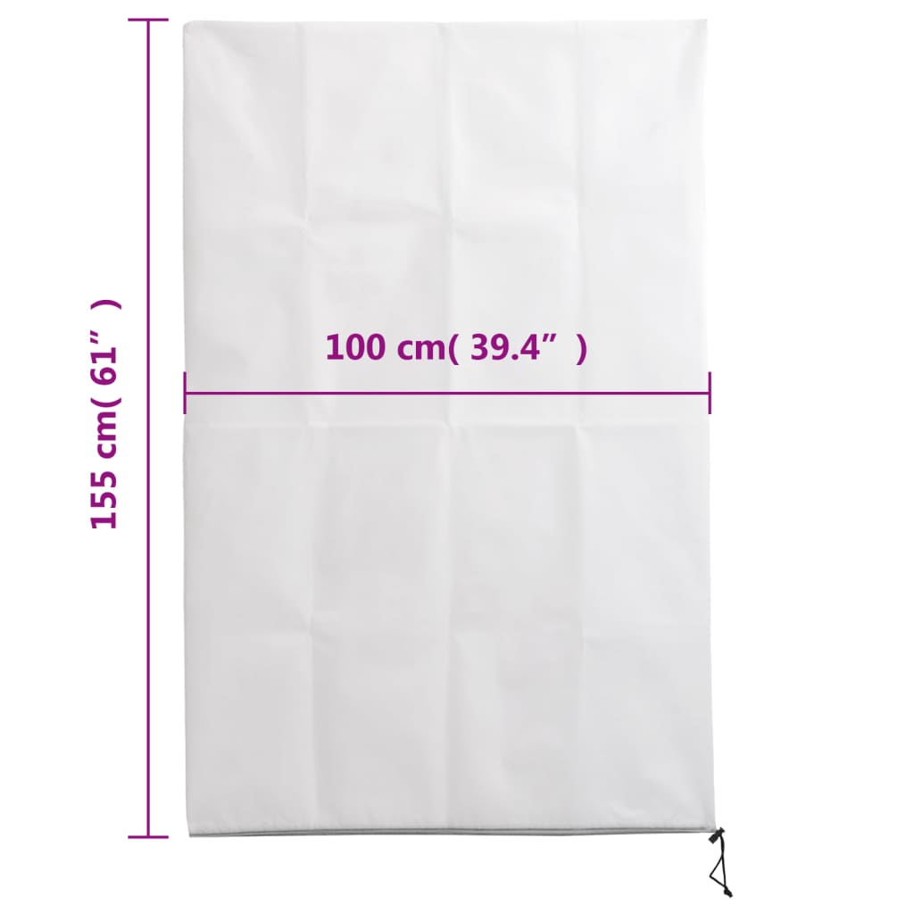 vidaXL Wintervlies mit Reißverschluss 4 Stk. 70 g/m² 1x1,55 m