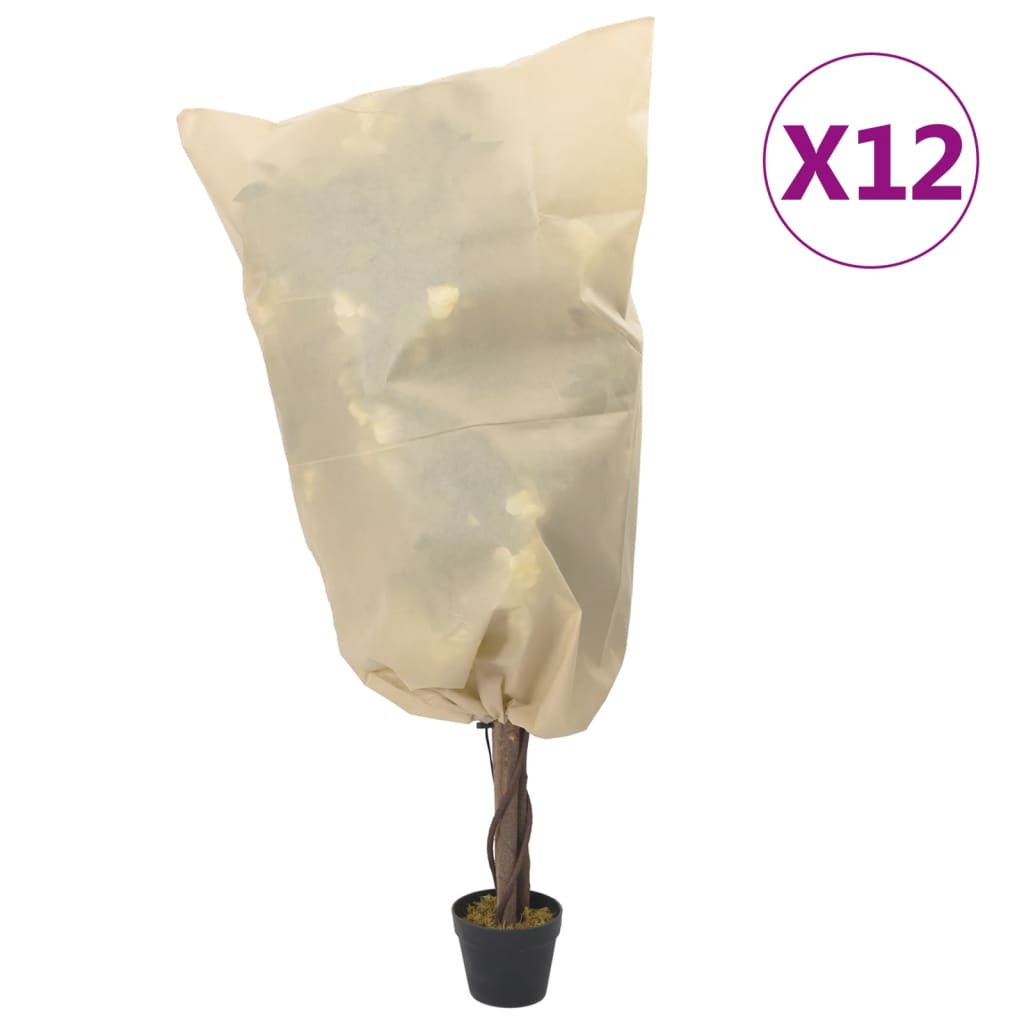 vidaXL Wintervlies mit Kordelzug 8 Stk. 70 g/m² 0,8x0,8 m