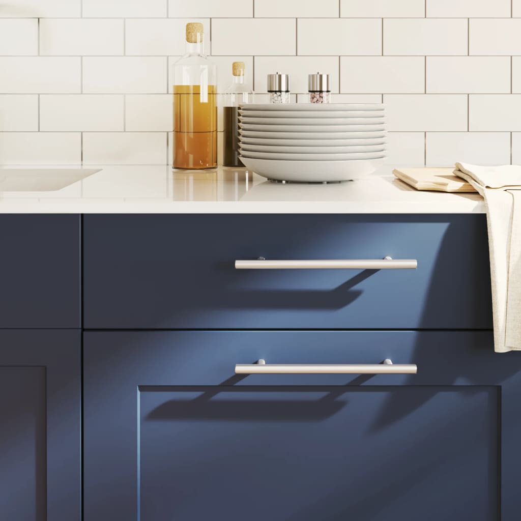 vidaXL Möbelgriffe 10 Stk. Silbern 64 mm Edelstahl