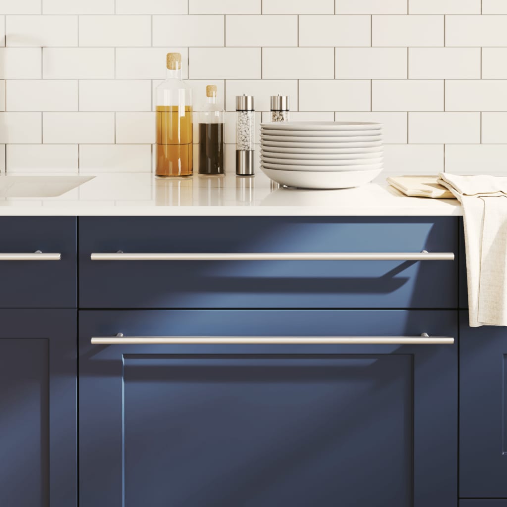 vidaXL Möbelgriffe 10 Stk. Silbern 64 mm Edelstahl