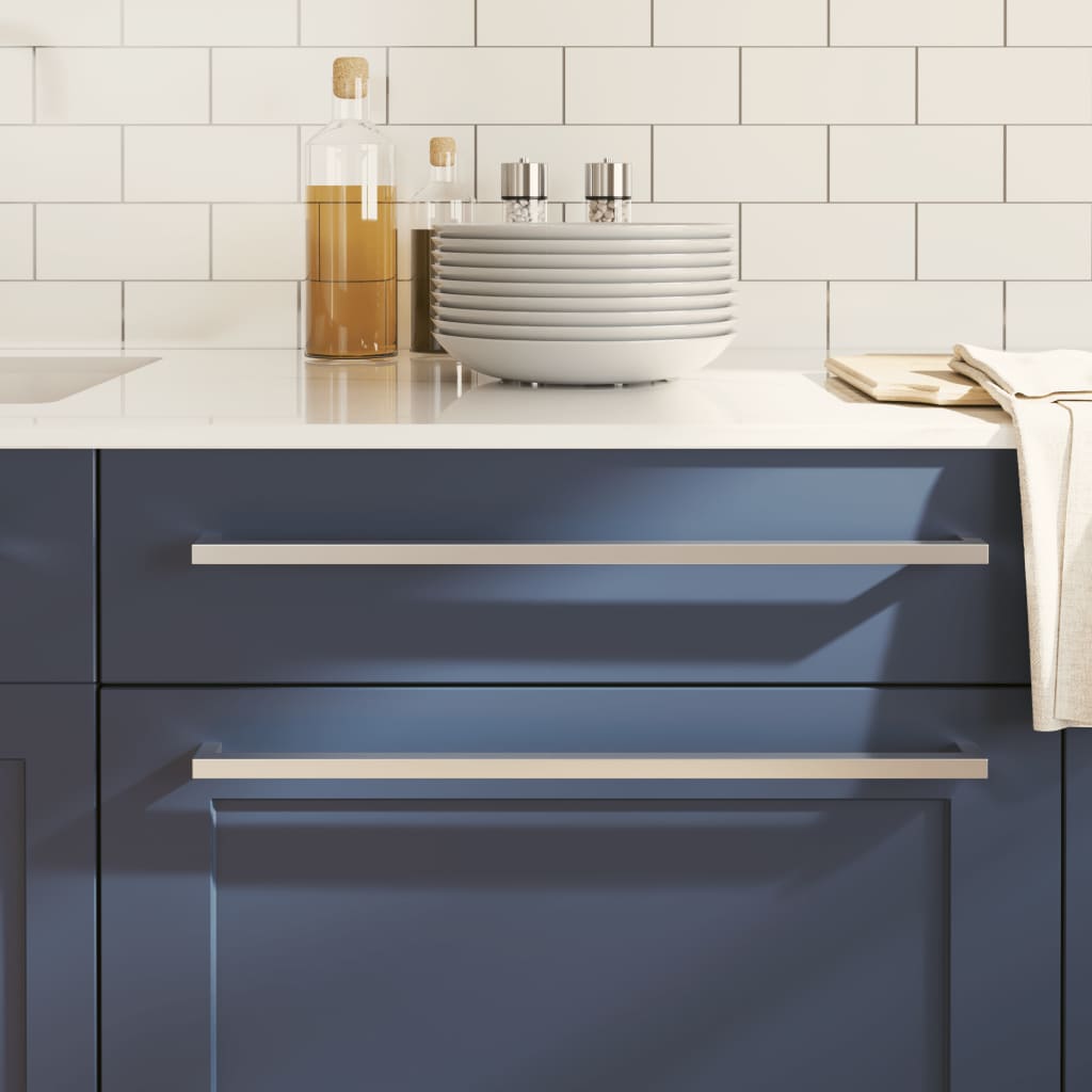 vidaXL Möbelgriffe 10 Stk. Silbern 64 mm Edelstahl